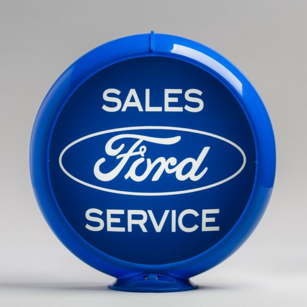 Ford Sales 13.5" Gas Pump Globe with light blue plastic body