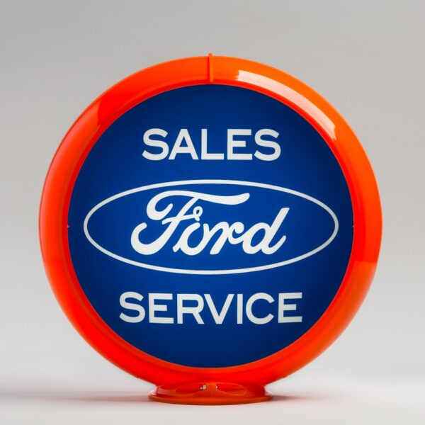 Ford Sales 13.5" Gas Pump Globe with orange plastic body