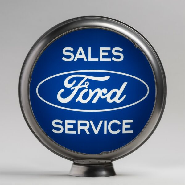Ford Sales 13.5" Gas Pump Globe with unpainted steel body