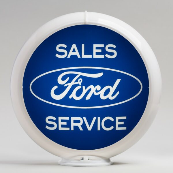 Ford Sales 13.5" Gas Pump Globe with white plastic body