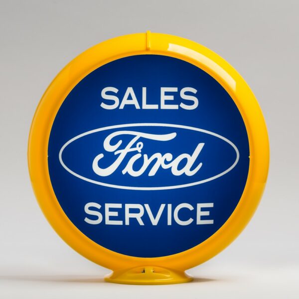 Ford Sales 13.5" Gas Pump Globe with yellow plastic body