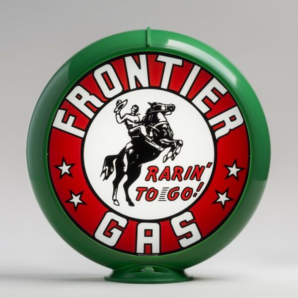 Frontier Gas 13.5" Gas Pump Globe with green plastic body