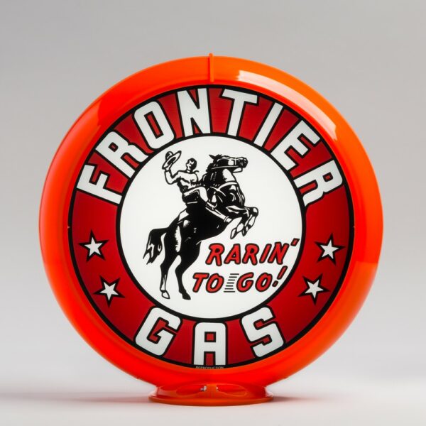 Frontier Gas 13.5" Gas Pump Globe with orange plastic body