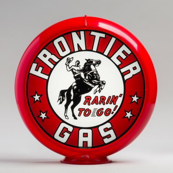 Frontier Gas 13.5" Gas Pump Globe with red plastic body