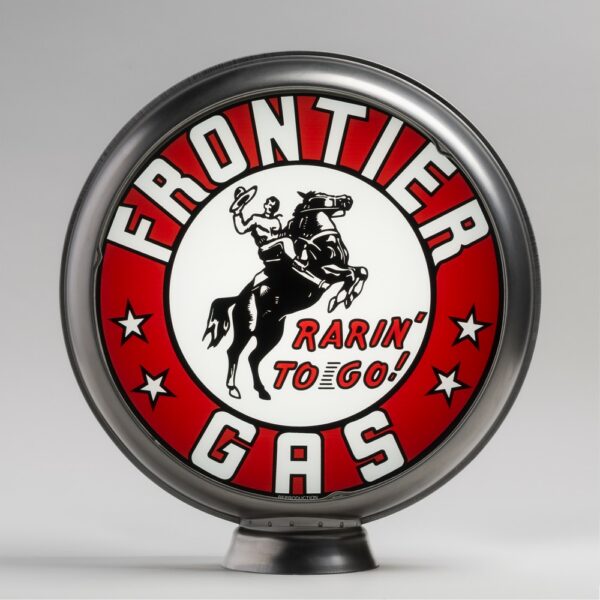 Frontier Gas 13.5" Gas Pump Globe with unpainted steel body