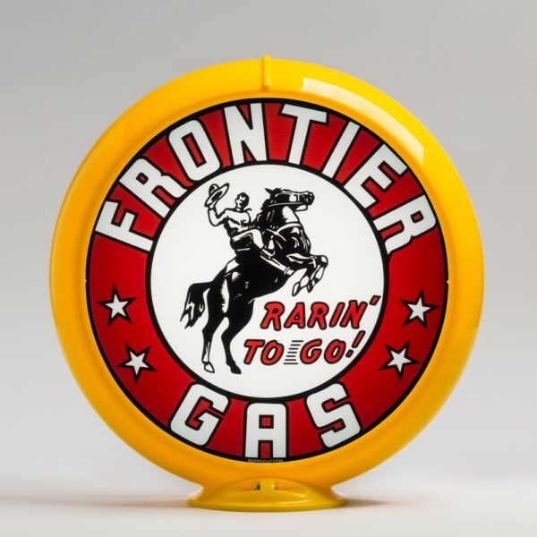 Frontier Gas 13.5" Gas Pump Globe with yellow plastic body