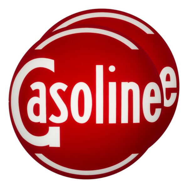 Gasoline (Red) 13.5" Gas Pump Globe lens pair