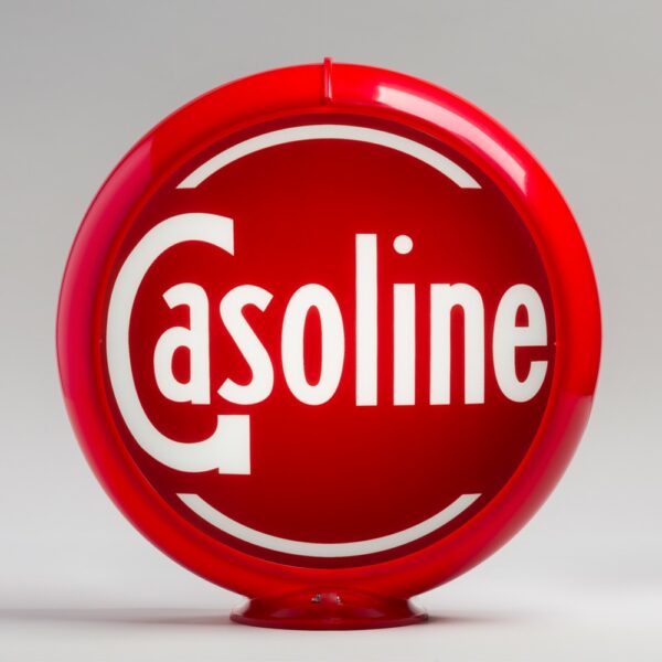 Gasoline (Red) 13.5" Gas Pump Globe with red plastic body