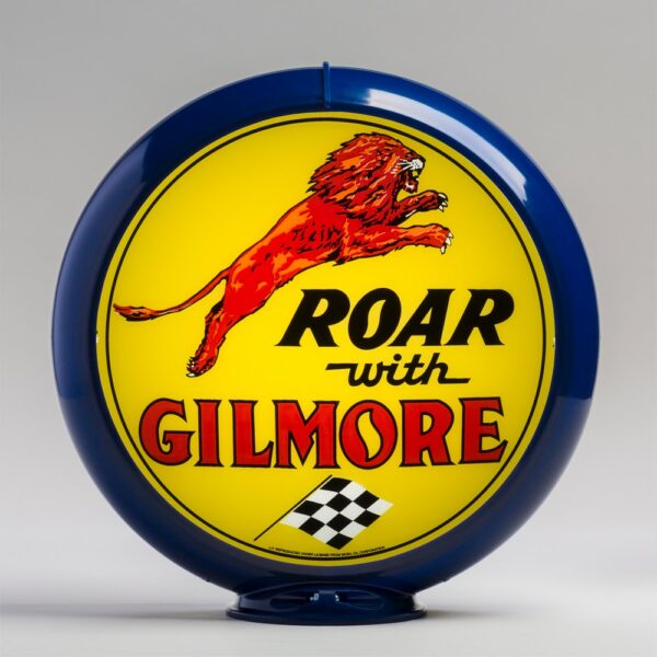 Roar with Gilmore 13.5" Gas Pump Globe with dark blue plastic body