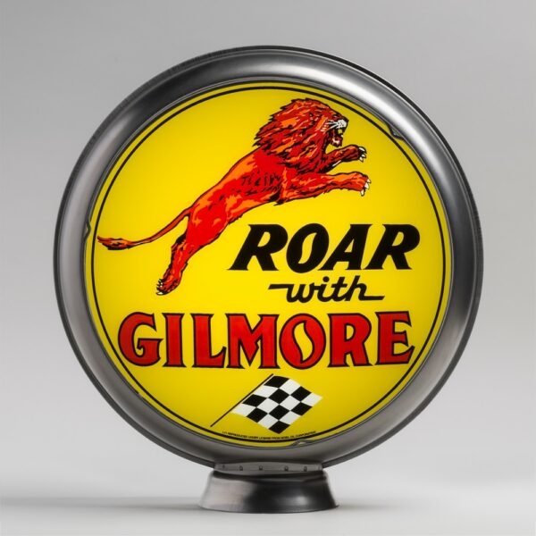 Roar with Gilmore 13.5" Gas Pump Globe with unpainted steel body