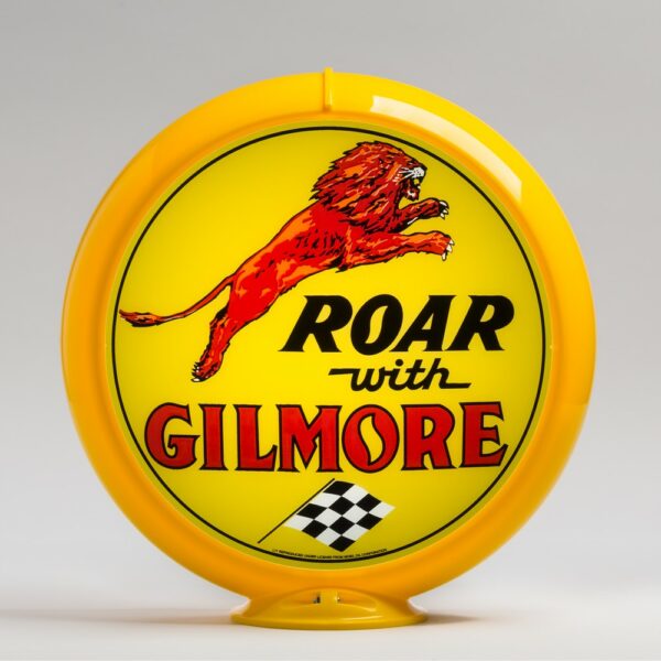 Roar with Gilmore 13.5" Gas Pump Globe with yellow plastic body