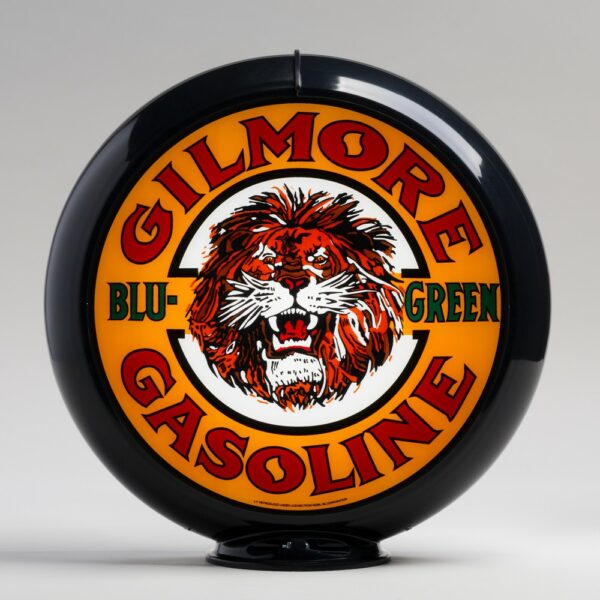 Gilmore Blu-Green 13.5" Gas Pump Globe with black plastic body