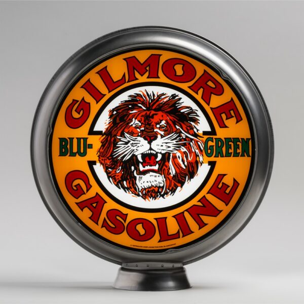 Gilmore Blu-Green 13.5" Gas Pump Globe with unpainted steel body