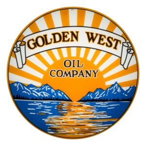 Golden West Oil 13.5" Gas Pump Globe single lens