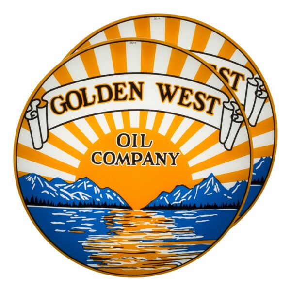 Golden West Oil 13.5" Gas Pump Globe lens pair