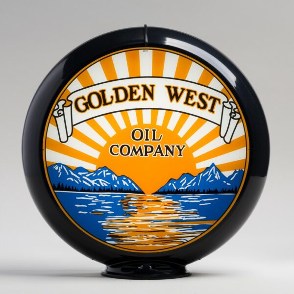 Golden West Oil 13.5" Gas Pump Globe black plastic body