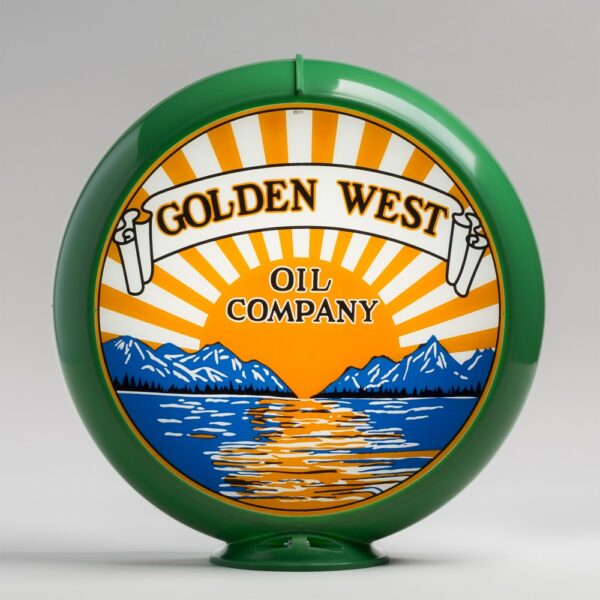 Golden West Oil 13.5" Gas Pump Globe green plastic body