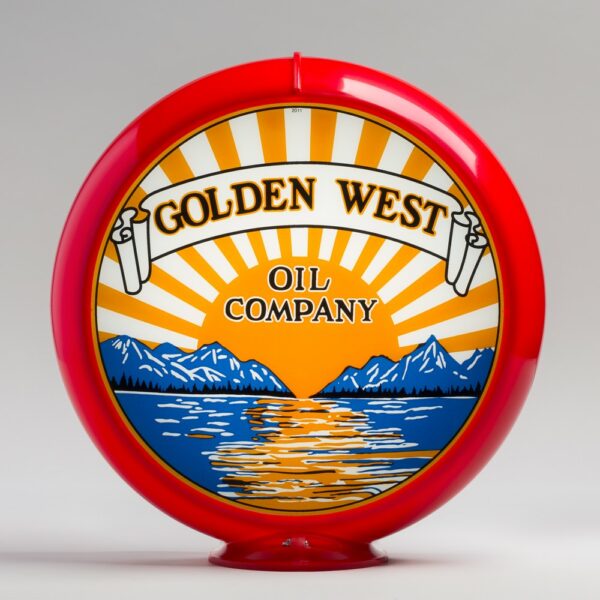 Golden West Oil 13.5" Gas Pump Globe red plastic body