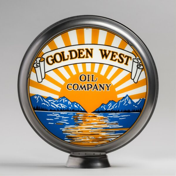 Golden West Oil 13.5" Gas Pump Globe unpainted steel body
