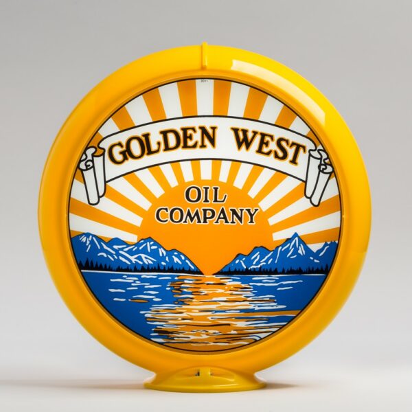 Golden West Oil 13.5" Gas Pump Globe yellow plastic body