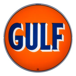 Gulf 13.5" Gas Pump Globe single lens