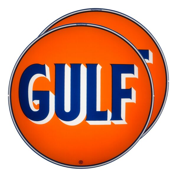 Gulf 13.5" Gas Pump Globe lens pair