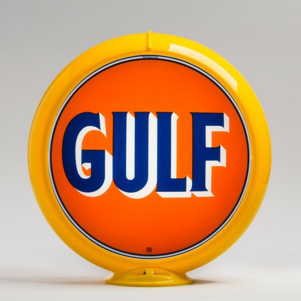 Gulf 13.5" Gas Pump Globe with yellow plastic body