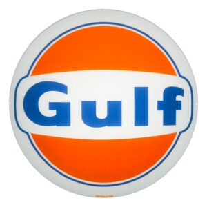 Gulf 1960 Logo 13.5" Gas Pump Globe single lens