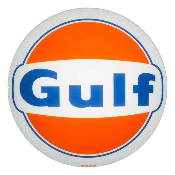 Gulf 1960 Logo 13.5" Gas Pump Globe single lens