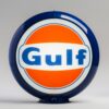 Gulf 1960 Logo 13.5" Gas Pump Globe with dark blue plastic body