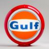 Gulf 1960 Logo 13.5" Gas Pump Globe with red plastic body