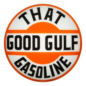 That Good Gulf 13.5" Gas Pump Globe single lens