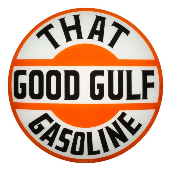 That Good Gulf 13.5" Gas Pump Globe single lens