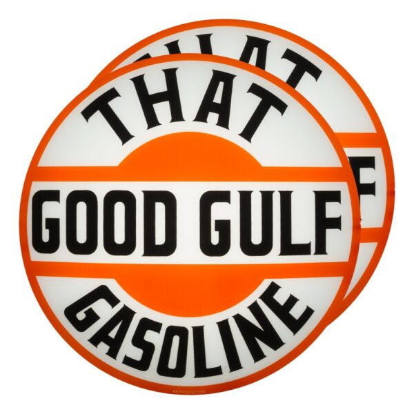 That Good Gulf 13.5" Gas Pump Globe lens pair