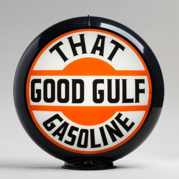 That Good Gulf 13.5" Gas Pump Globe with black plastic body