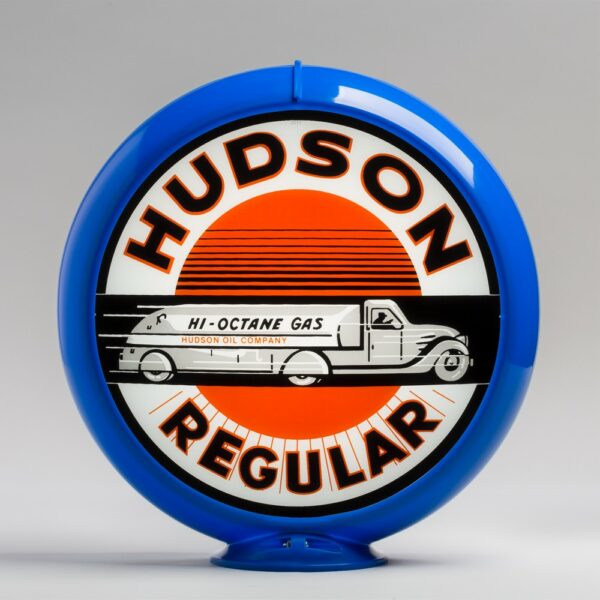Hudson 13.5" Gas Pump Globe with light blue plastic body