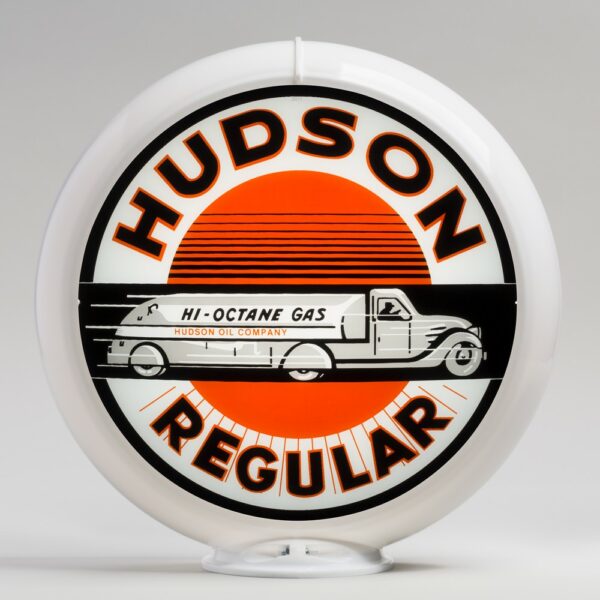 Hudson 13.5" Gas Pump Globe with white plastic body