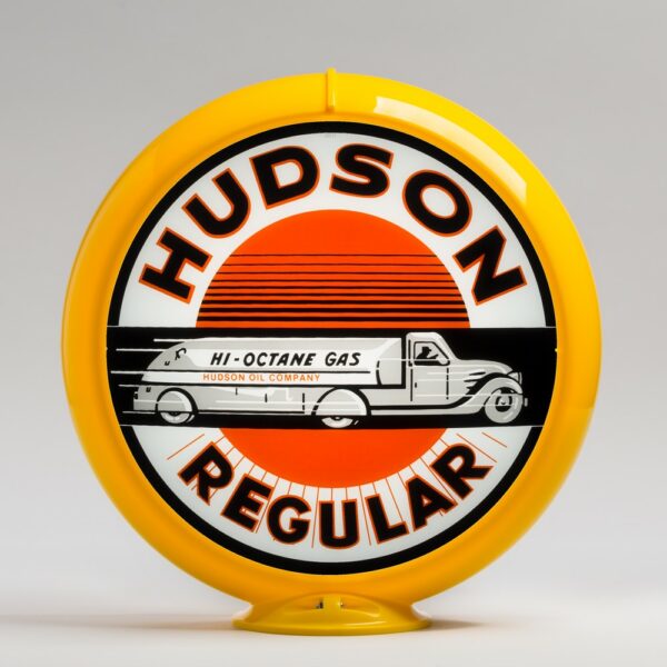 Hudson 13.5" Gas Pump Globe with yellow plastic body