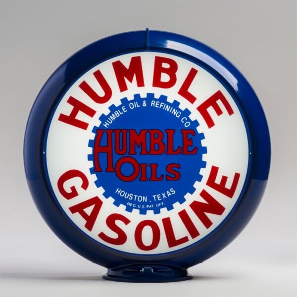 Humble 13.5" Gas Pump Globe with dark blue plastic body