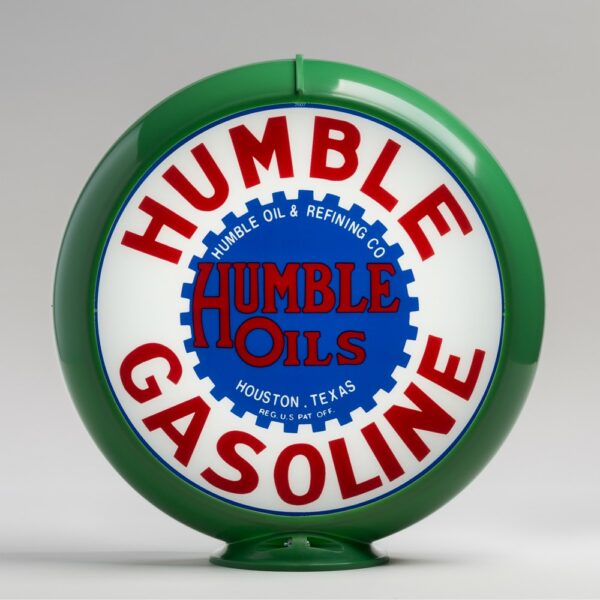 Humble 13.5" Gas Pump Globe with green plastic body