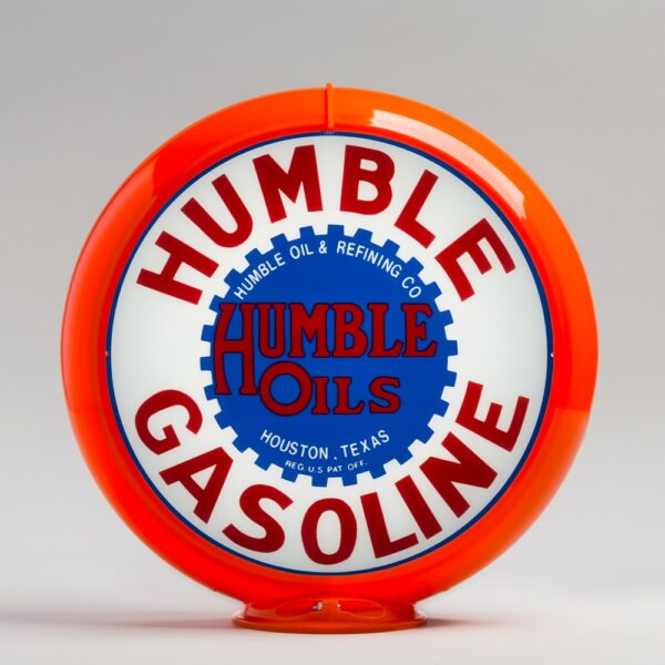 Humble 13.5" Gas Pump Globe with orange plastic body