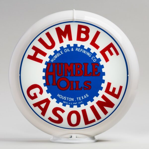 Humble 13.5" Gas Pump Globe with white plastic body