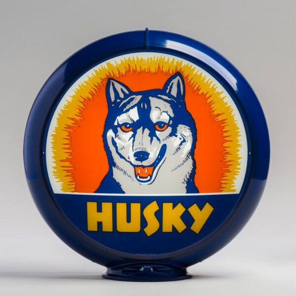 Husky 13.5" Gas Pump Globe with dark blue plastic body