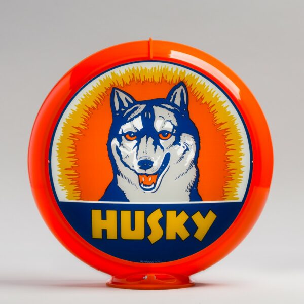 Husky 13.5" Gas Pump Globe with orange plastic body