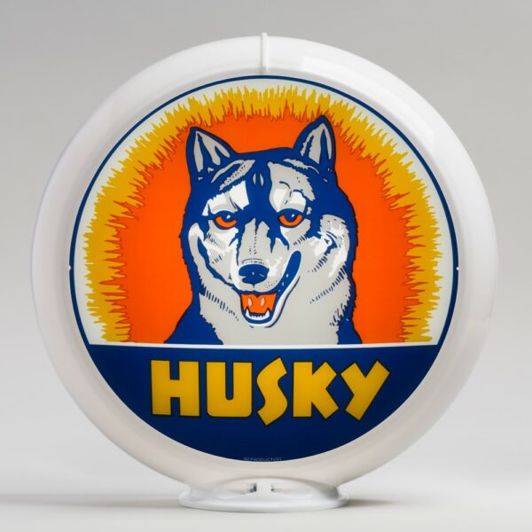 Husky 13.5" Gas Pump Globe with white plastic body