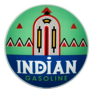 Indian (Deco) 13.5" Gas Pump Globe single lens