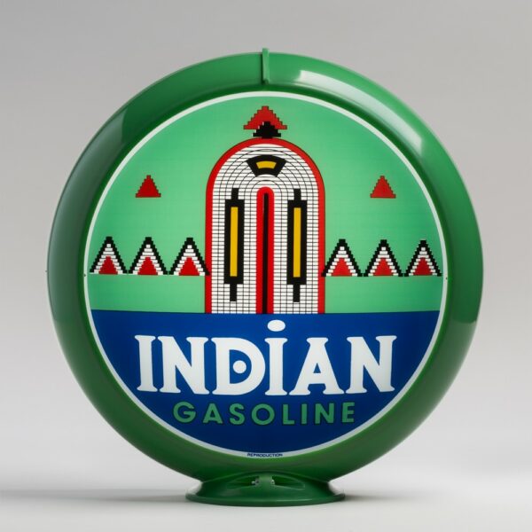 Indian (Deco) 13.5" Gas Pump Globe with green plastic body
