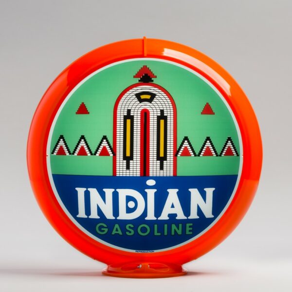 Indian (Deco) 13.5" Gas Pump Globe with orange plastic body