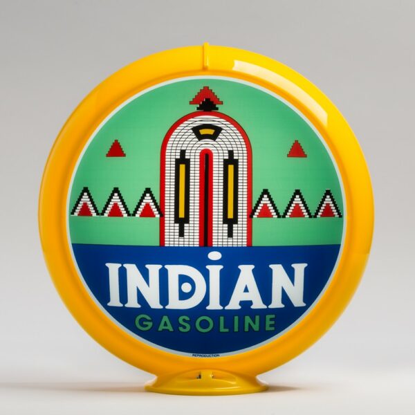 Indian (Deco) 13.5" Gas Pump Globe with yellow plastic body