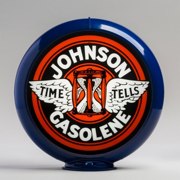 Johnson 13.5" Gas Pump Globe with dark blue plastic body